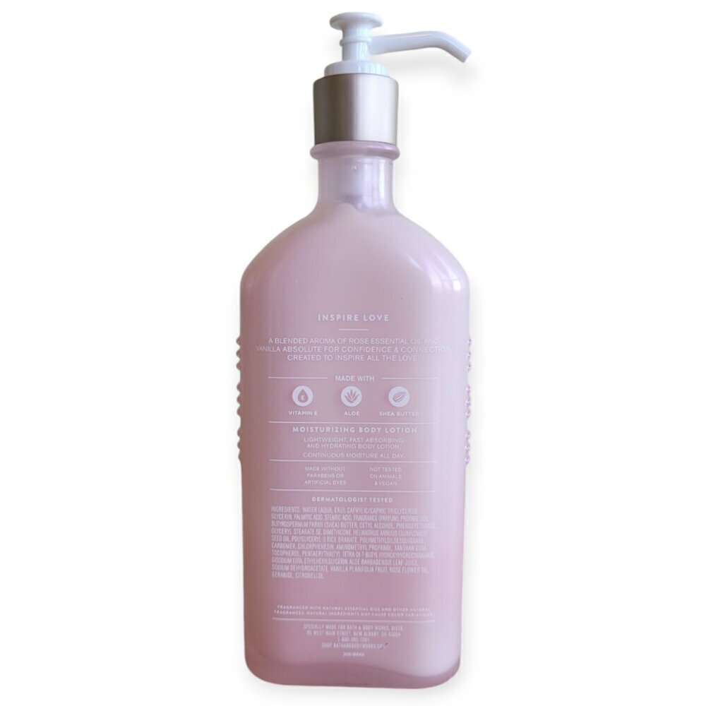 Bath Body Works Rose Vanilla Body Lotion Glass Bottle Discontinued Limited NWT - Picture 2 of 2
